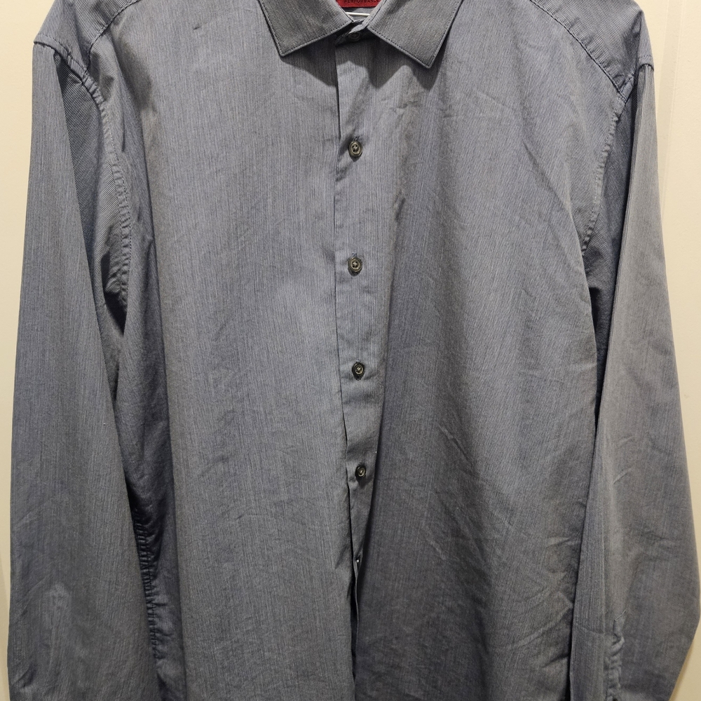 ALFANTI FITTED EAAY CARE  PERFORMANCE mens dress shirt SIZE LARGE COLOR LL3